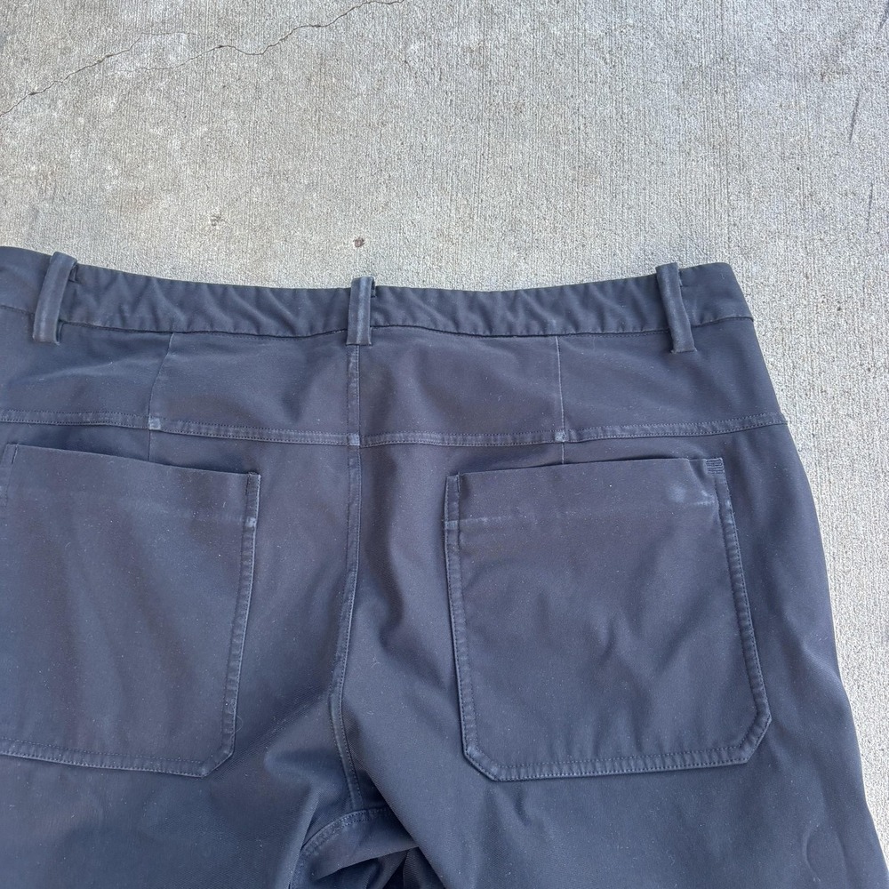 Lululemon Pants Mens 34x36 Black Slim Fit Microfiber Chino Travel Casual Pockets - Picture 11 of 12